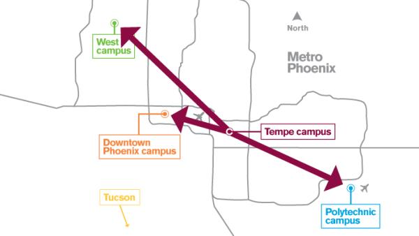 Map of the metro Phoenix area