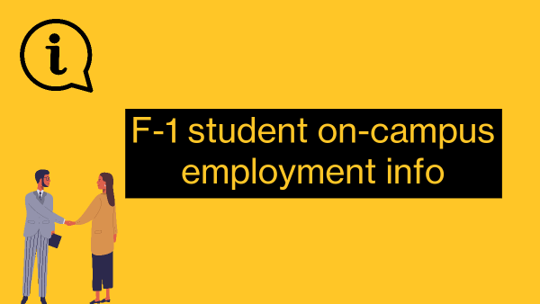 f-1 student on campus employment