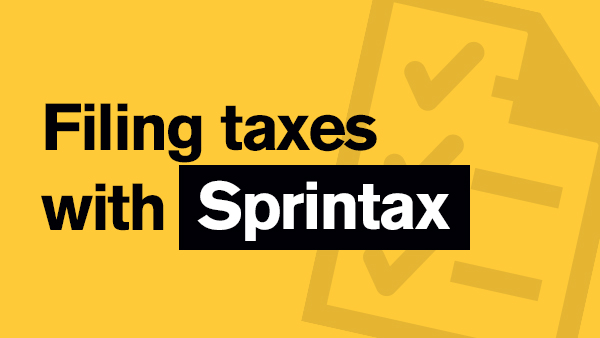 Filing taxes with Sprintax