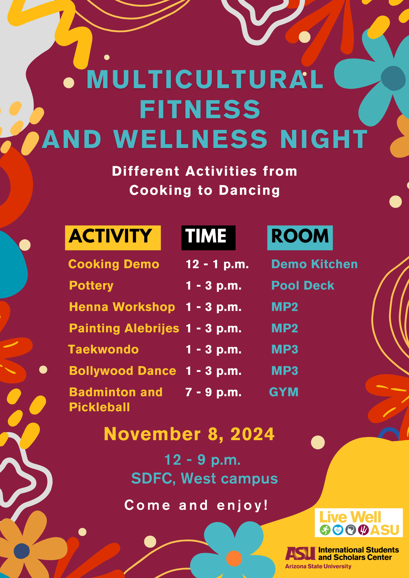 Flyer with event agenda